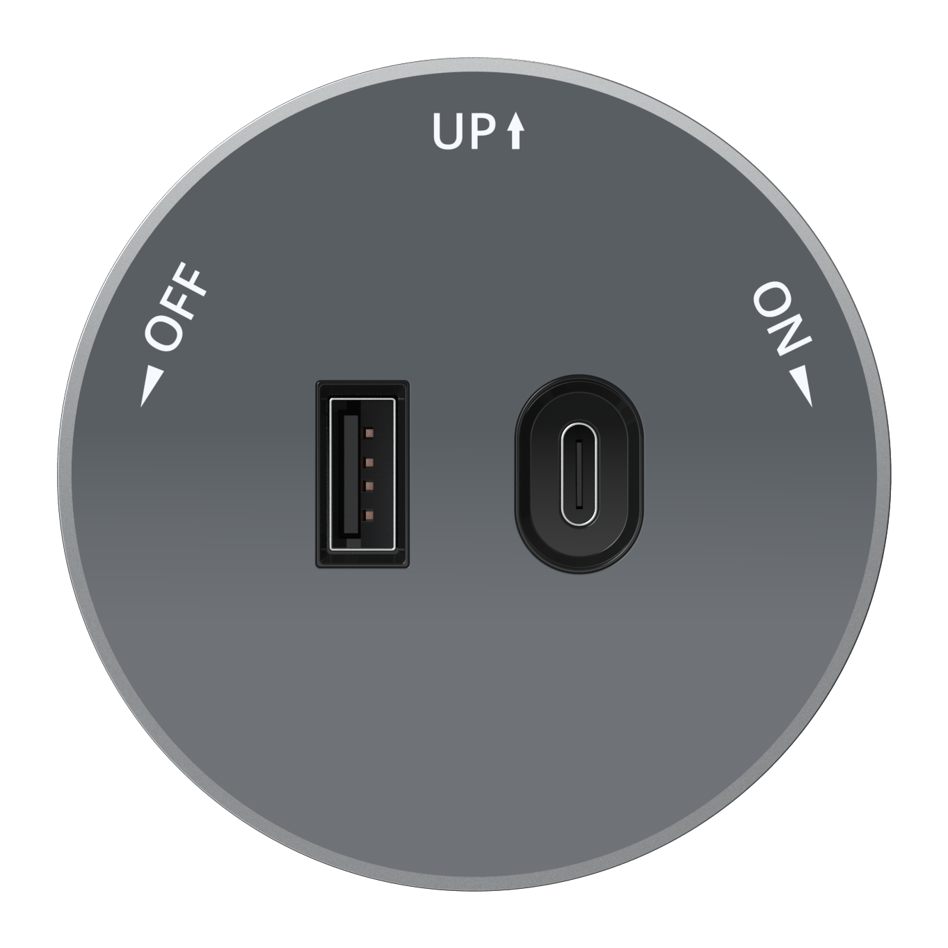 Изображение товара Systeme Electric MultiTrack Графит Розетка 2хUSB (тип А+С) 18Вт, 5В/3А