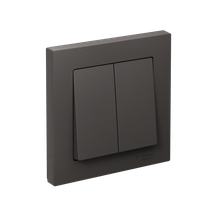 Изображение товара Systeme Electric AtlasDesign Базальт Выключатель 2-клавишный, сх.5, 10АХ, в сборе