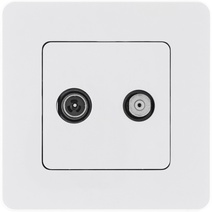 Изображение товара Legrand/Daccord INSPIRIA Белый Розетка TV/SAT "звезда".