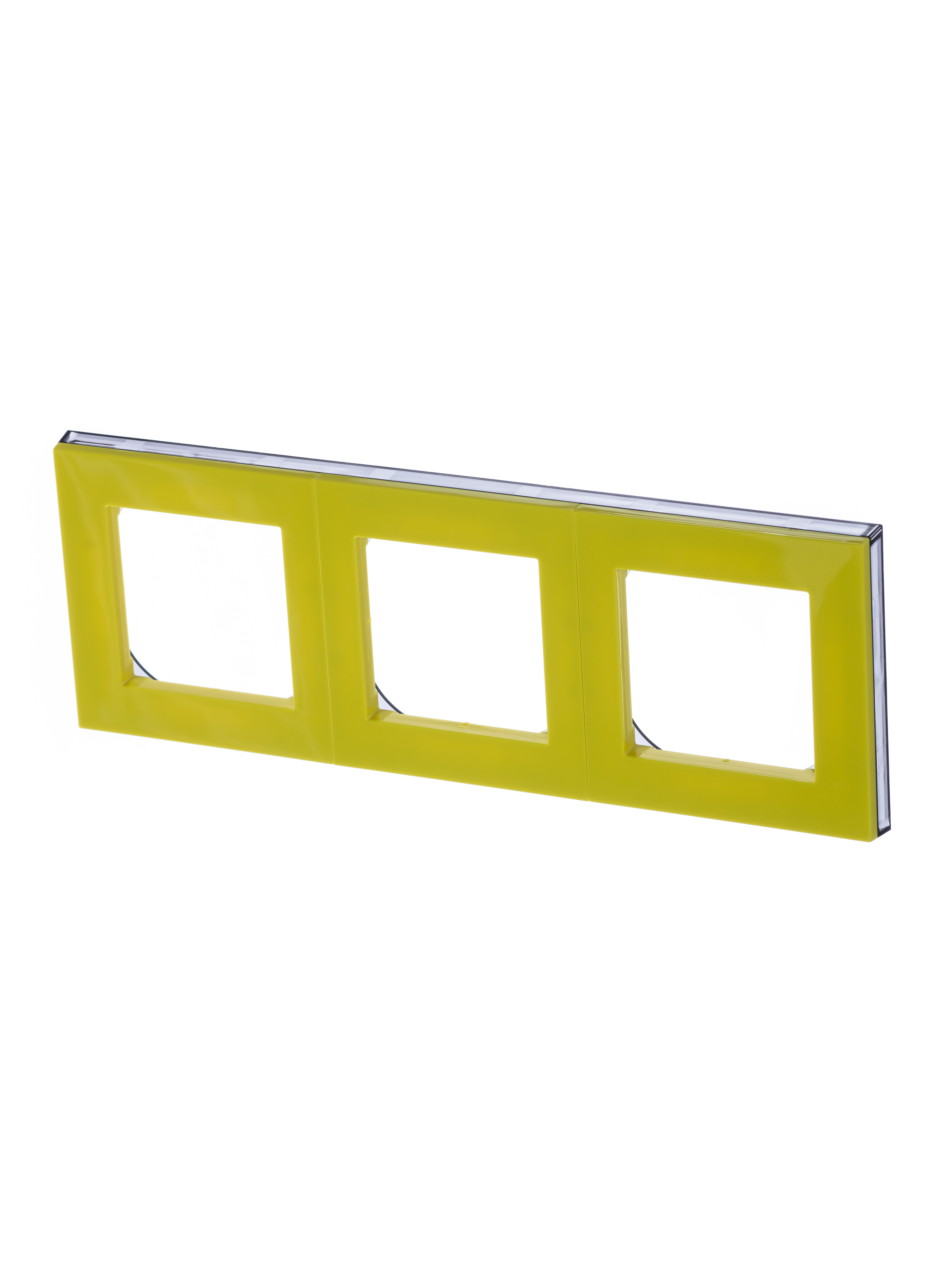 Изображение товара ABB EPJ Levit жёлтый / дымчатый чёрный Рамка 3 поста