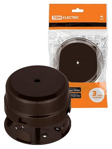 Изображение товара TDM Коробка распаячная D90х43 мм инд. штрихкод  коричневая «Виви»