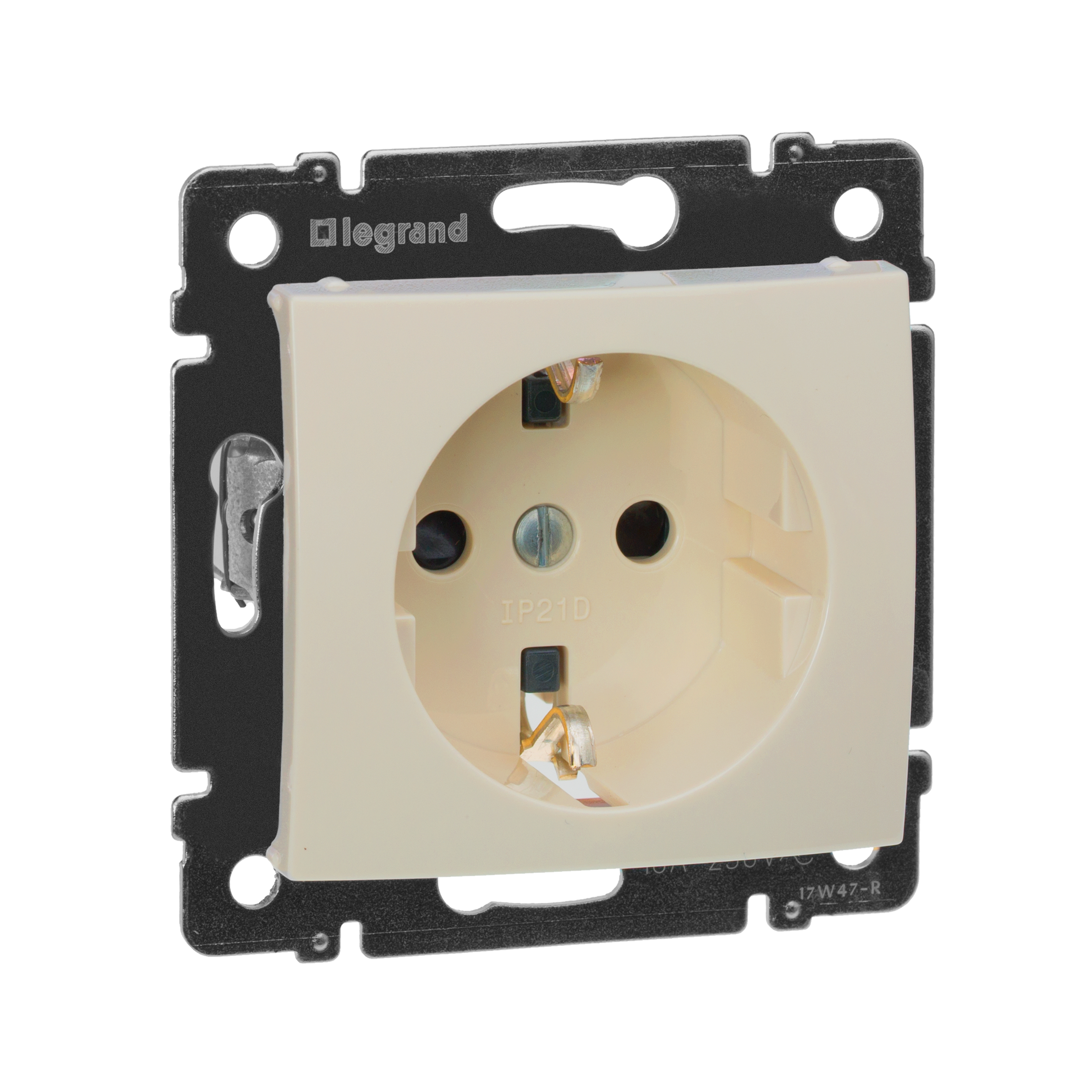 Изображение товара Legrand Valena Крем Розетка 1-ая с/з с защитными шторками.