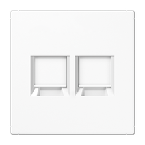 Изображение товара JUNG Белый Плата (фиксация защёлкиванием) для двух модулей; термопласт