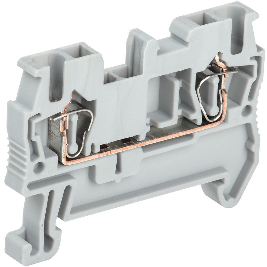 Изображение товара IEK КПИ пружинная клемма 2в 2,5 31А серый для DIN-рейки