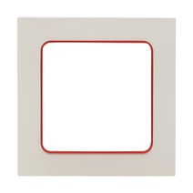 Изображение товара EKF PROxima Стокгольм Рамка 1-ая поликарбонат Белый Линия красная