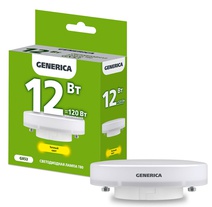Изображение товара IEK GENERICA Лампа LED T80 таблетка 12Вт 230В 3000К GX53
