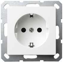 Изображение товара Jasmart G Белый глянцевый Розетка с/з со шторками 16A 250V~