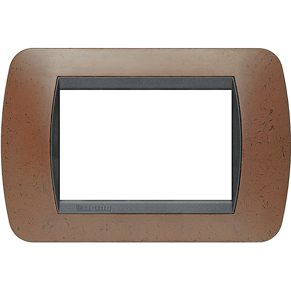 Изображение товара Рамка на 3 модуля BT LV Бакелит — горизонтальный монтаж, коричневый 118x80 мм