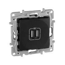 Изображение товара Legrand Etika Антрацит Розетка USB 2-ая 240В/5В 2400мА.