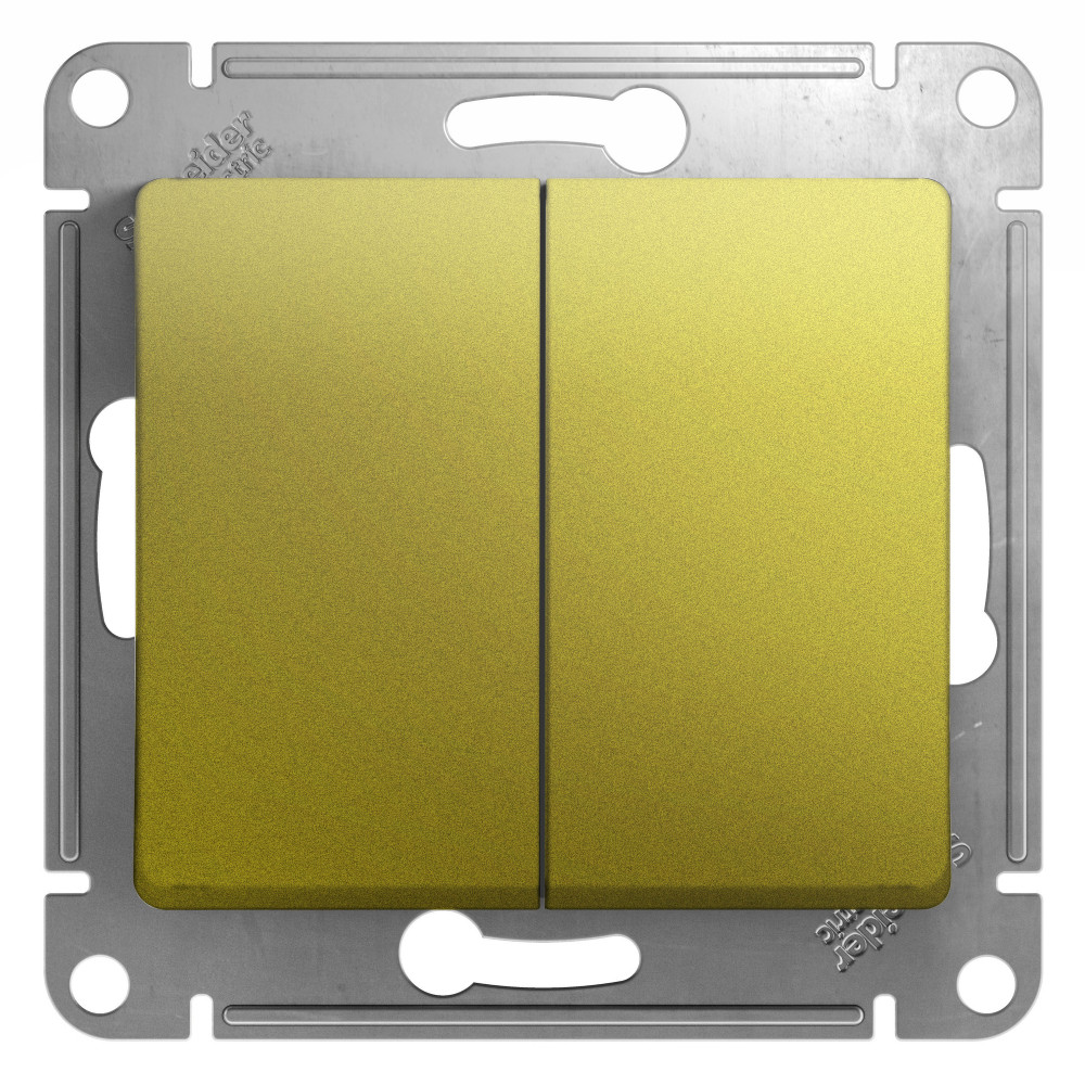 Изображение товара Systeme Electric Glossa Фисташковый Выключатель 2-клавишный, сх.5, 10AX