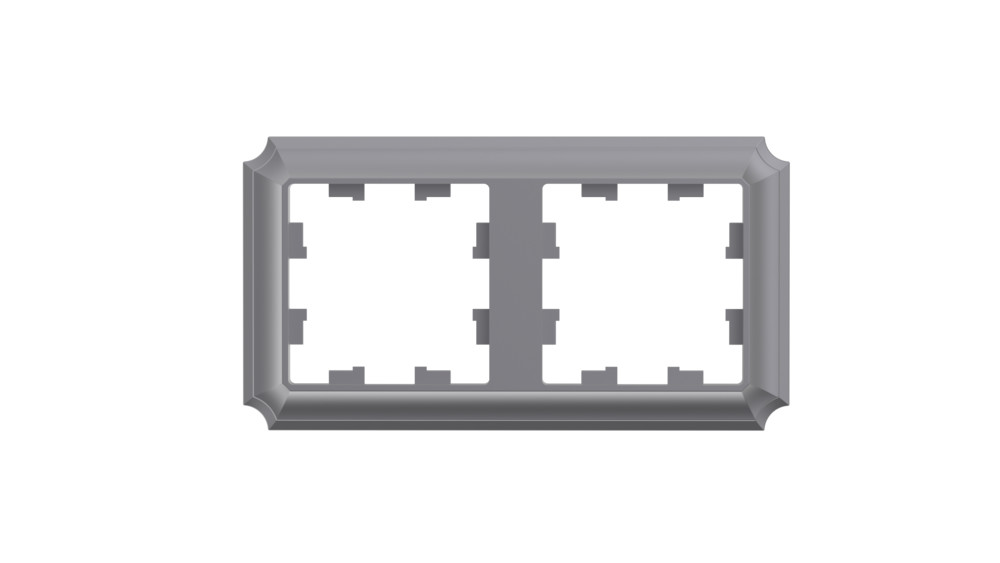 Изображение товара Systeme Electric AtlasDesign Antique Сталь Рамка 2-ая, универсальная