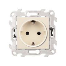 Изображение товара Simon 24 Слоновая кость Розетка 2К+3 с защитными шторками Push&Go