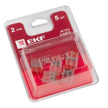 Изображение товара EKF PROxima Строительно-монтажная клемма СМК 2273-242 (с пастой) 2 отверстия 0,5-2.5 мм2 блистер (5шт.).