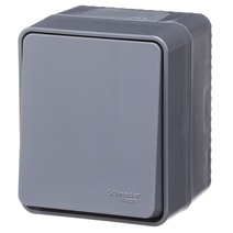 Изображение товара Systeme Electric AtlasDesign Profi54 Наруж Антрацит Выключатель кнопочный 1-клавишный 10 АХ