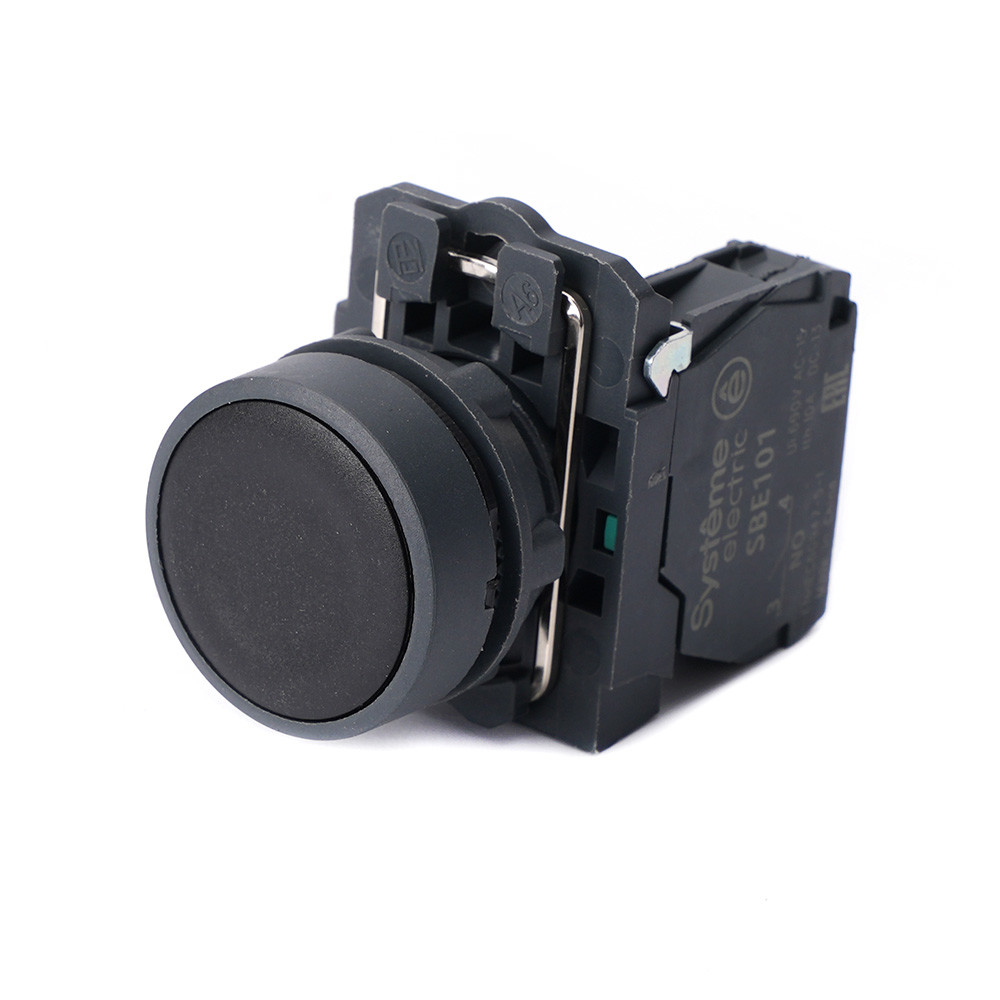 Изображение товара Systeme Electric Кнопка SB5 в сборе модульная 22мм черная с возвратом пластик 1НО