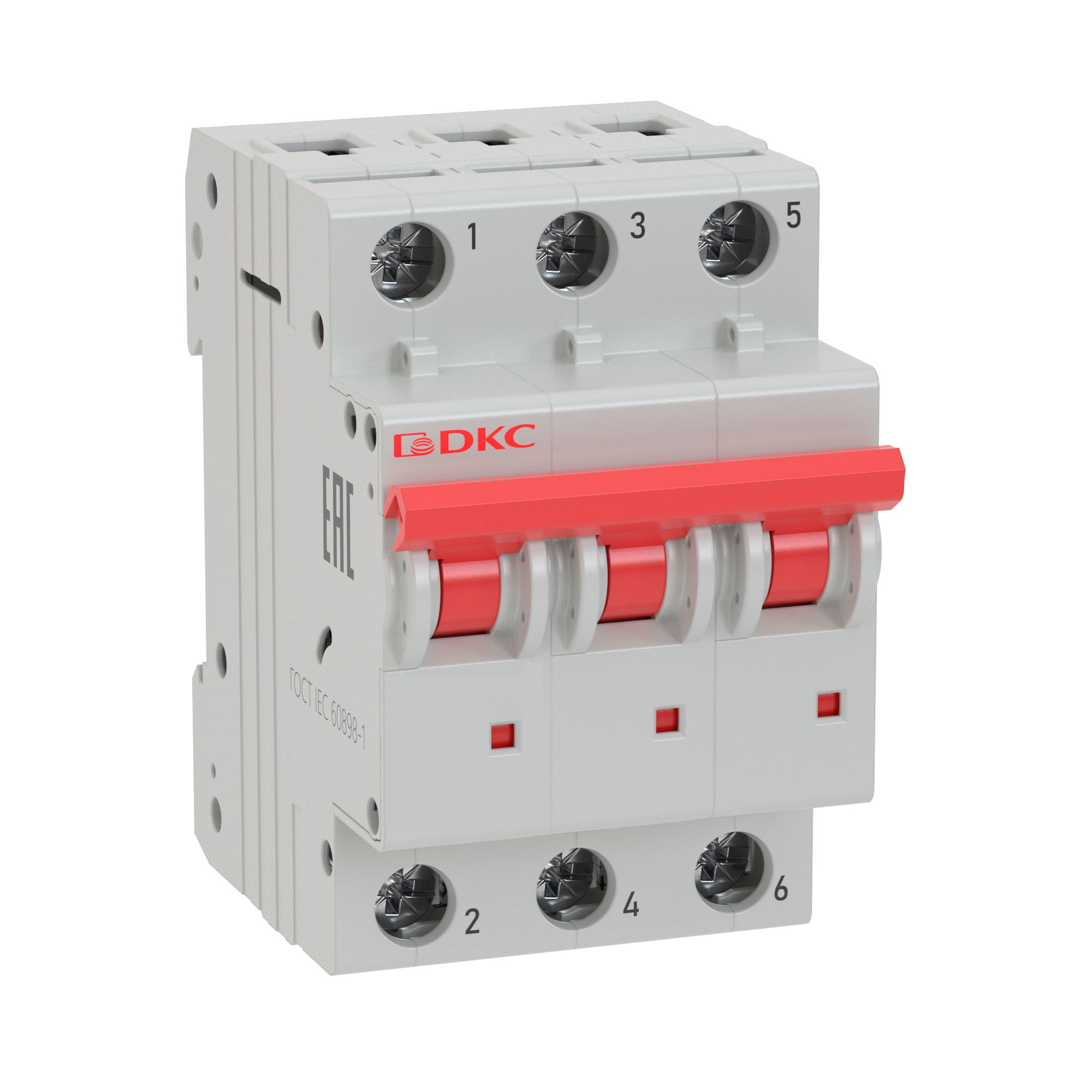 Изображение товара DKC Авт. выкл. модульный YON MD63 3P 63А C 10kA Изображение товара DKC Авт. выкл. модульный YON MD63 3P 63А C 10kA