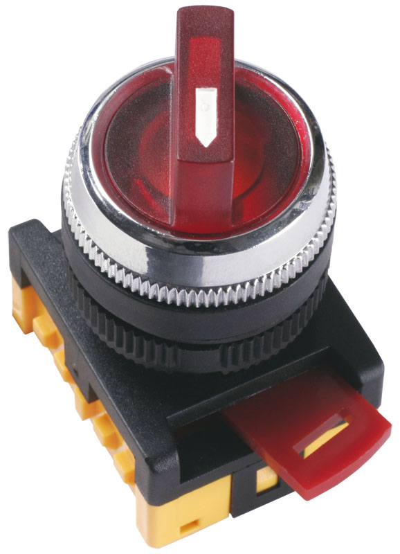 Изображение товара IEK Переключатель АNС-22-2 2 полож. крас. неон/240В I-O 1з+1р