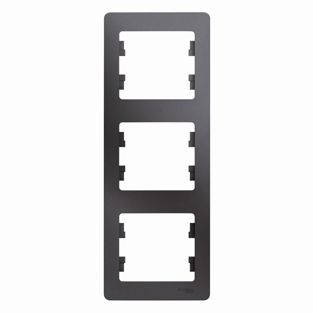 Изображение товара Systeme Electric Glossa Графит Рамка 3-ая, вертикальная