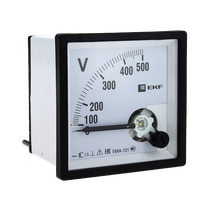 Изображение товара EKF PROxima Вольтметр VMA-721 аналоговый на панель (72х72) квадратный вырез 500В прямое подкл..