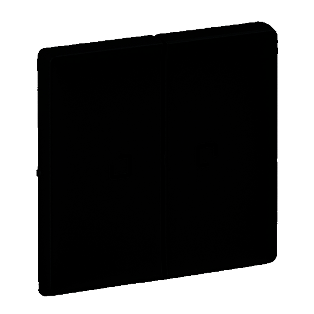 Изображение товара Valena LIFE лицевая панель для двухклавишного выключателя с подсветкой, антрацит