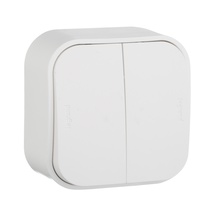 Изображение товара Legrand Quteo Белый Выключатель 2-клавишный 10А.