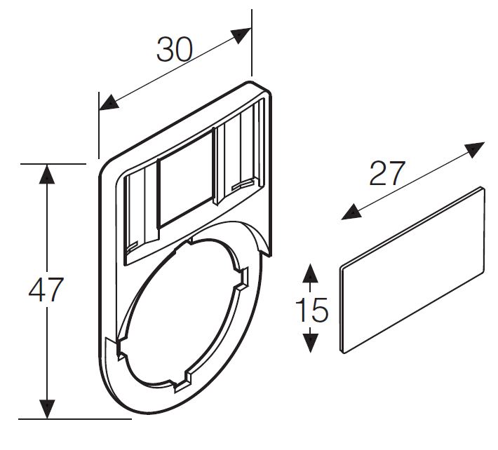 Изображение товара ABB KA1-8121 Шильдик широкий