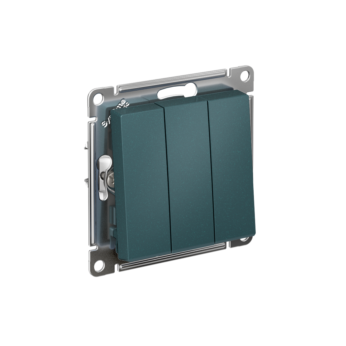 Изображение товара Systeme Electric AtlasDesign Изумруд Выключатель 3-клавишный сх.1+1+1, 10АХ, механизм
