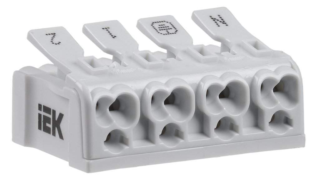 Изображение товара IEK Клемма пружинная соединительная КСПз4-2L+N+PE