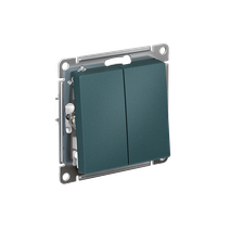 Изображение товара Systeme Electric AtlasDesign Изумруд Выключатель 2-клавишный сх.5, 10АХ, механизм