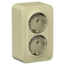 Изображение товара Systeme Electric Blanca наруж Беж Розетка 2-ая с/з без шторок, изолир. пластина 16А, 250В
