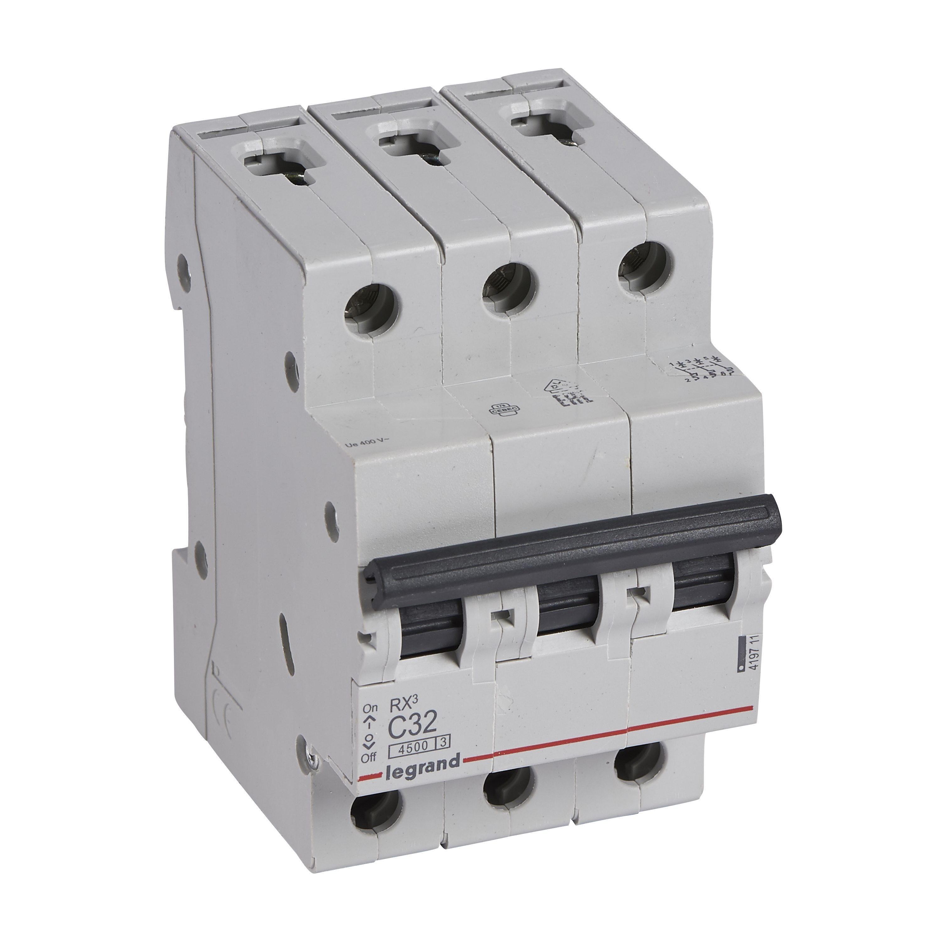 Изображение товара Legrand RX3 Автоматический выключатель 3P 32А (C) 4,5kA.