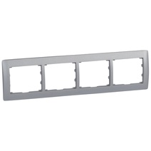 Изображение товара Legrand DIY Galea Life Алюминий Рамка 4-я, горизонтальная.