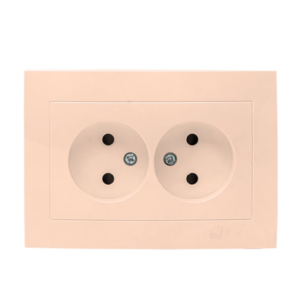 Изображение товара EKF PROxima Валенсия розетка 2-местная б/з 10А кремовая с защ. штор..