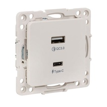 Изображение товара EKF PROxima Стокгольм Белый Розетка с 2 USB type A+C.