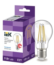 Изображение товара IEK Лампа LED A60 шар прозрачный 9Вт 230В 6500К E27 серия 360°