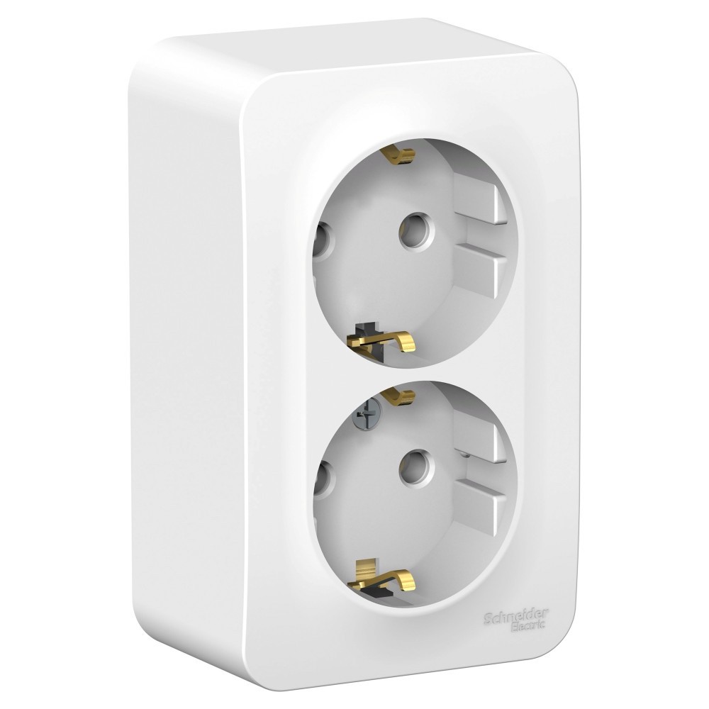 Изображение товара Systeme Electric Blanca наруж Бел Розетка 2-ая с/з без шторок, 16А, 250В