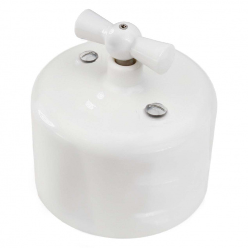 Изображение товара BIRONI Ришелье Керамика Белый Выключатель 2-кл