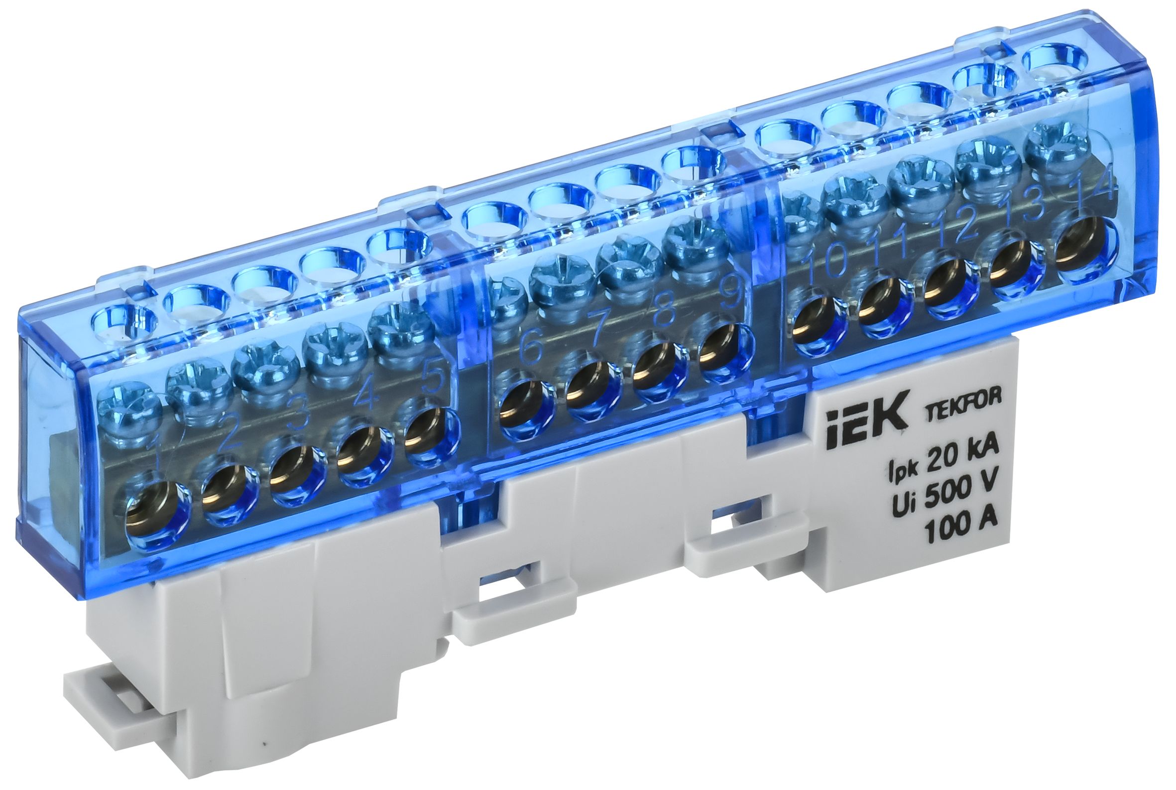 Изображение товара IEK TEKFOR Шина N ноль изолированная 6х9-14-С