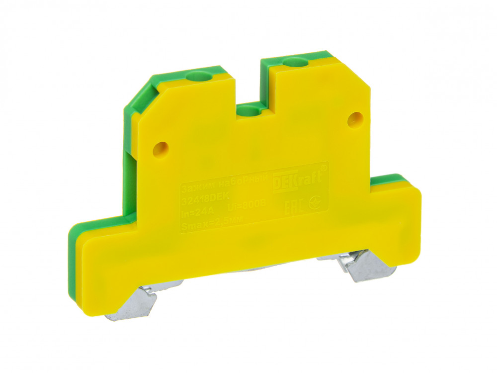 Изображение товара Dekraft Зажим наборный заземляющий 24A 2,5мм2 ЗН-101