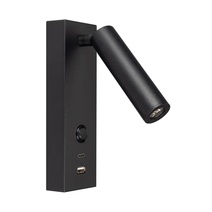 Изображение товара Arlight Светильник SP-BED-CHARGE-S60x125-3W Warm3000 (BK, 20 deg, 230V, USB-A, USB-C) (IP20 Металл, 3 года)