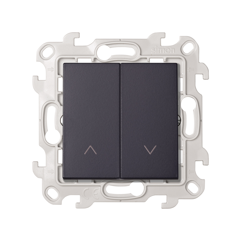 Изображение товара Simon 24 Графит Выключатель жалюзи 10A 250В~