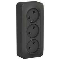 Изображение товара Systeme Electric Blanca наруж Антрацит Розетка 3-ая б/з без шторок 16А, 250В, изолир. пластина