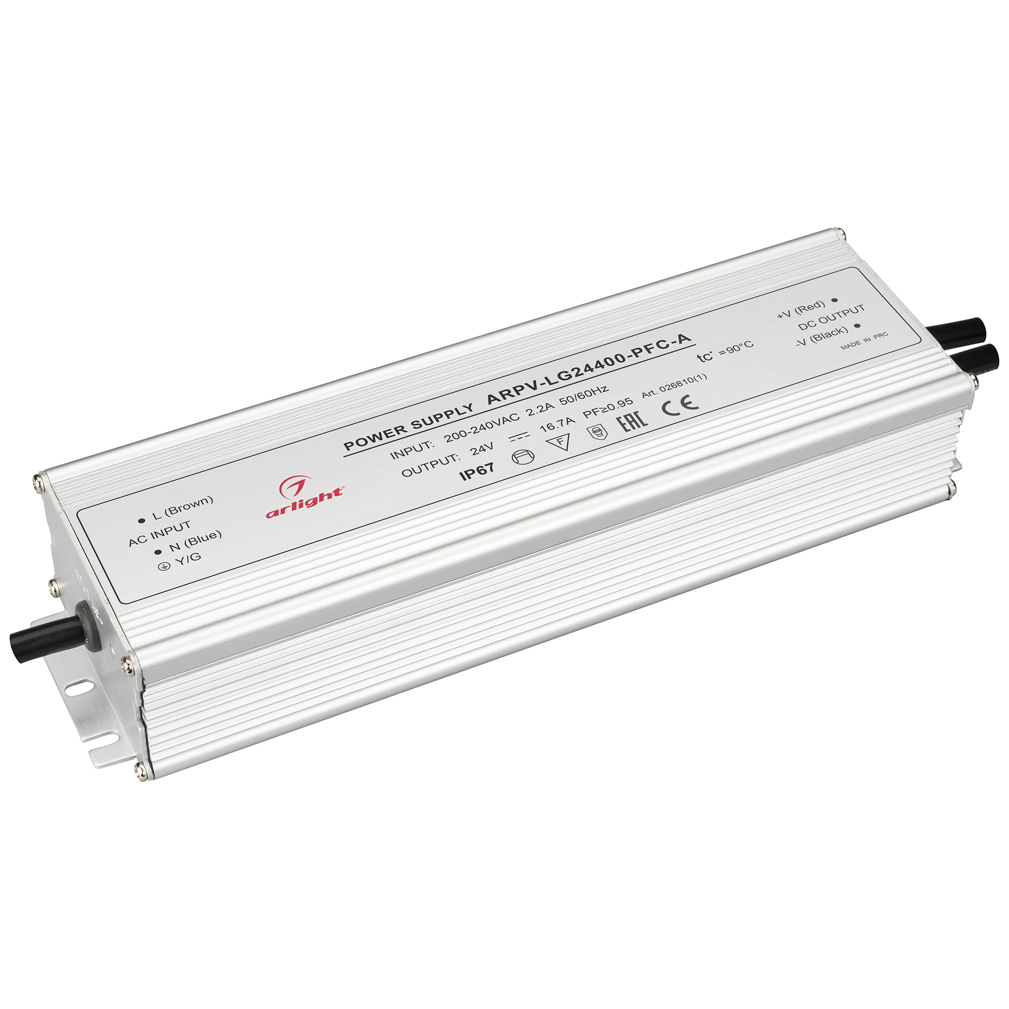 Изображение товара Arlight ARPV-LG24400-PFC-A LED драйвер 24 В 16 7 А 400 Вт IP67 5 лет Изображение товара Arlight ARPV-LG24400-PFC-A LED драйвер 24 В 16 7 А 400 Вт IP67 5 лет