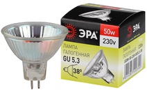 Изображение товара ЭРА Лампа галогенная GU5.3-JCDR(MR16)-50W-230V-CL 50Вт софит теплый белый свет GU5.3