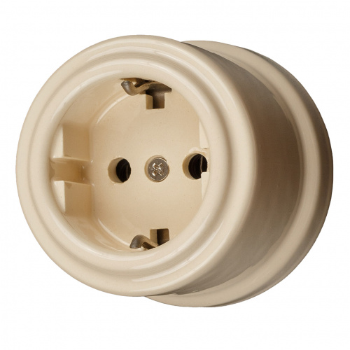 Изображение товара BIRONI Лизетта Керамика Песочное золото Розетка с З.К.