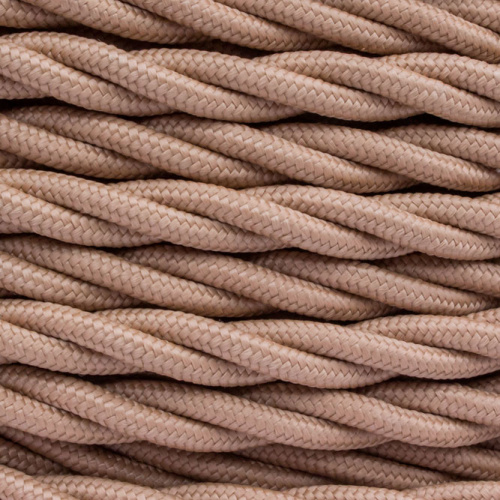 Изображение товара BIRONI Капучино матовый Витой провод 2*1,5 20м Изображение товара BIRONI Капучино матовый Витой провод 2*1,5 20м