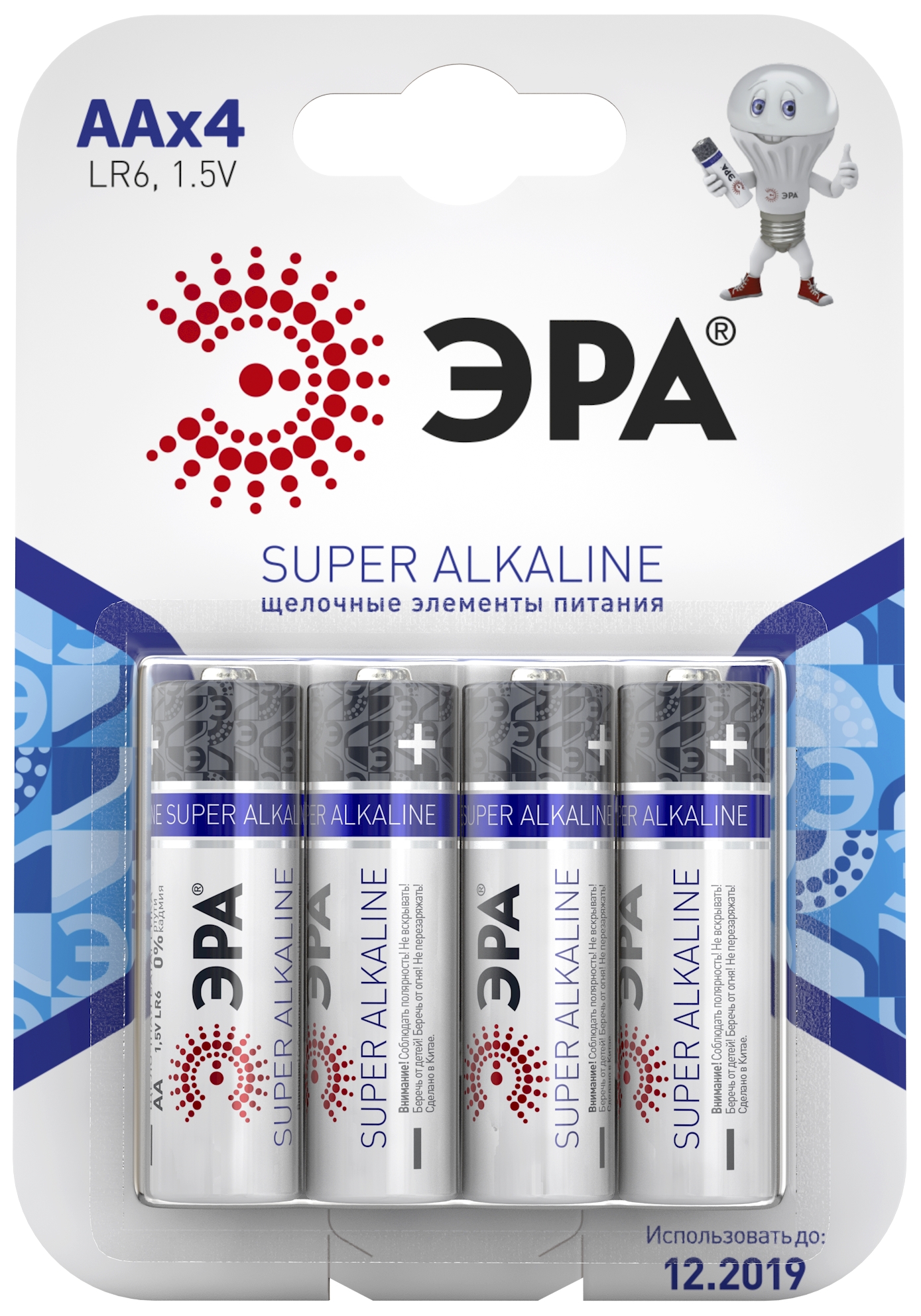 Изображение товара ЭРА Батарейки LR6-4BL SUPER Alkaline (80/640/20480)