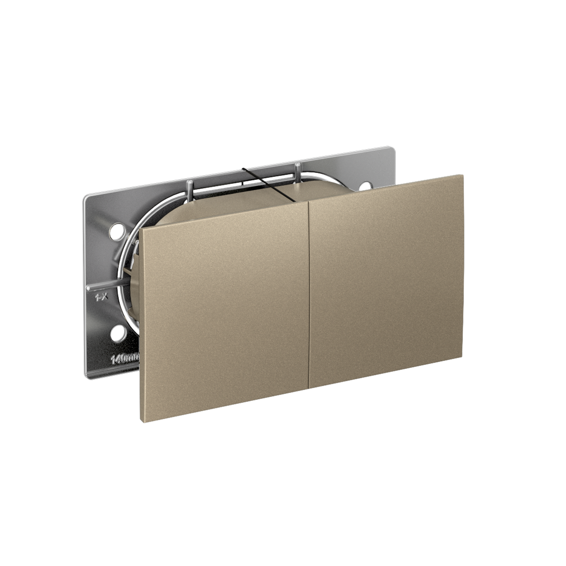 Изображение товара AtlasDesign Шампань — двойная розетка в сборе с крышкой, 16 А, 250 В