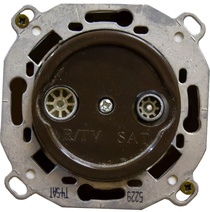 Изображение товара BIRONI Шедель Пластик Коричневый Розетка R/TV-SAT оконечная (скрытый монтаж)