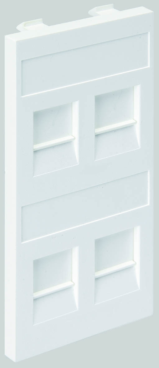 Изображение товара Simon Connect Белый Адаптер на 4 RJ45 CJ545U(FM), CJ546U(FM), шторки, Cima-модуль 52x108мм